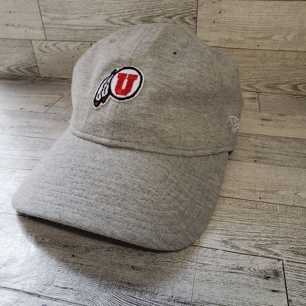 University of Utah Women's Gray Hat Cap by New Era 9 twenty Heather Grey EUC